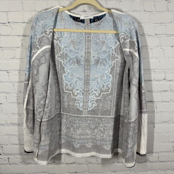 Cardigan Hoodie Women’s Plus 1X Fair Isle Bohemian Beaded Fairy Grunge Stretch - Picture 7 of 14